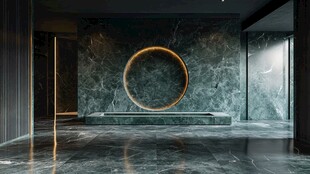 现代奢华大理石玄关设计