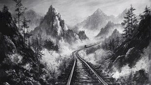 山间铁轨 穿越迷雾的征途