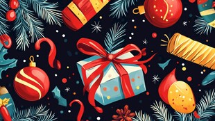 圣诞装饰图案 节日氛围感满满