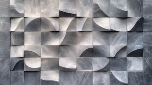 立体几何风灰色瓷砖墙面