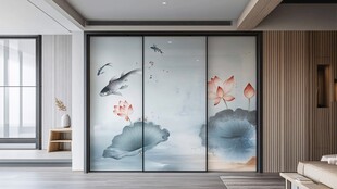中式水墨风移门装饰空间