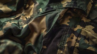 迷彩军装细节特写