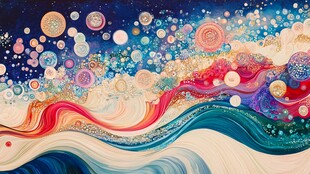 梦幻宇宙流体艺术画面