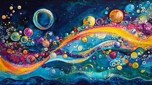 梦幻泡泡宇宙绚丽之景