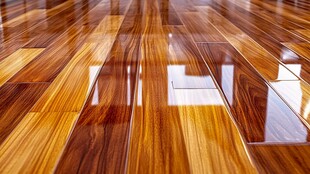 光泽亮丽的实木地板