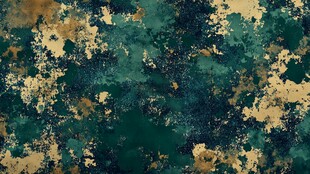 绿金斑驳抽象纹理背景图
