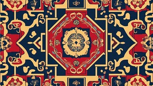 中式传统几何图案花纹