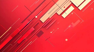 红色几何线条科技风背景