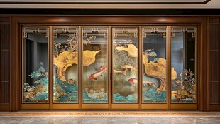 中式金鲤屏风 尽显雅致