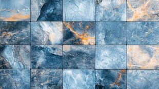蓝金大理石瓷砖纹理展示