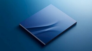 蓝色质感画册展示