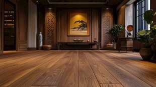 中式雅致客厅木地板空间