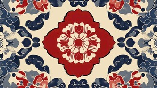 中式古典花卉图案纹理