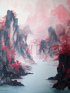 梦幻粉墨山水间
