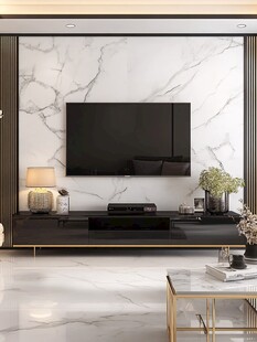 现代简约大理石电视背景墙
