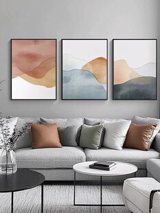 简约客厅三联抽象装饰画
