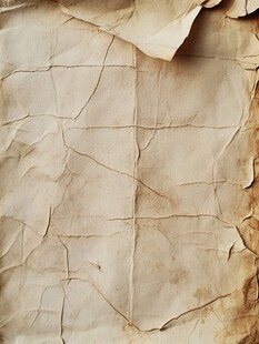 老旧褶皱的复古纸张纹理