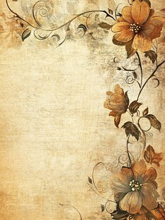 复古花卉纹理背景图