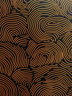 黑金线条漩涡纹理图案