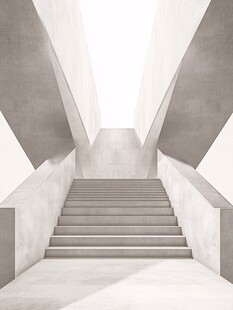 简约混凝土阶梯建筑空间