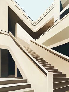 现代风格建筑室内楼梯
