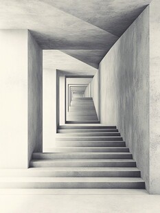 无尽阶梯 极简建筑空间
