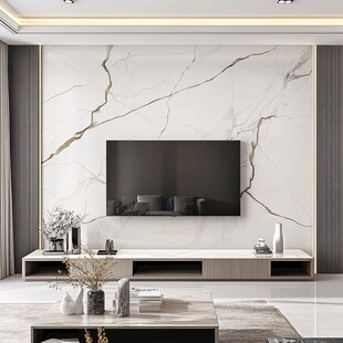 现代简约大理石电视背景墙