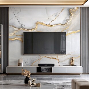 奢华大理石电视背景墙设计