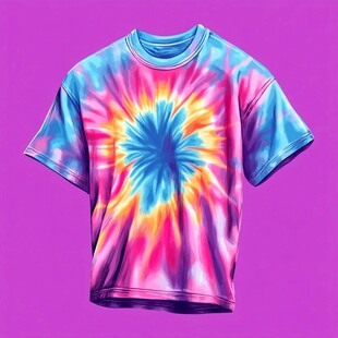 多彩扎染T恤时尚吸睛