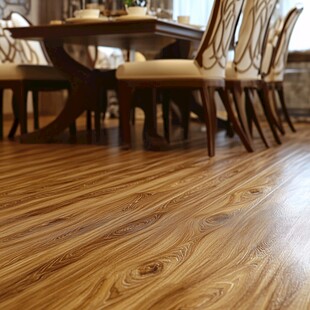 欧式风格实木地板餐厅场景