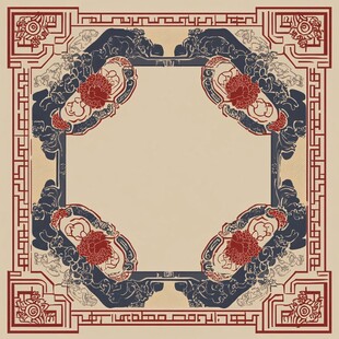 中式传统复古花纹边框图案