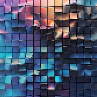 炫彩扭曲方块纹理背景图