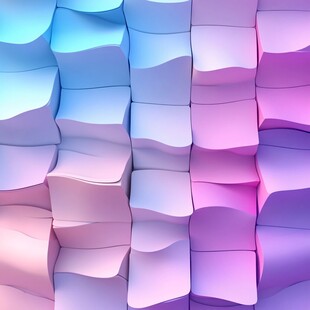 梦幻渐变立体方块纹理背景