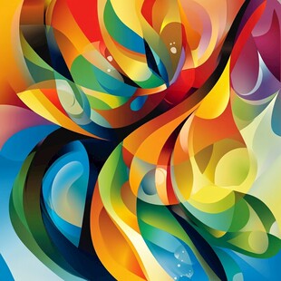 绚丽多彩抽象流体艺术图案