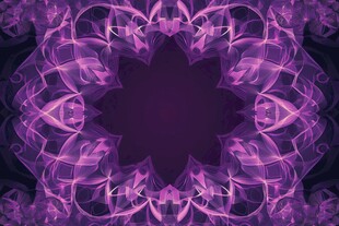 梦幻紫色对称抽象花纹图案