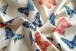 蝴蝶印花布料