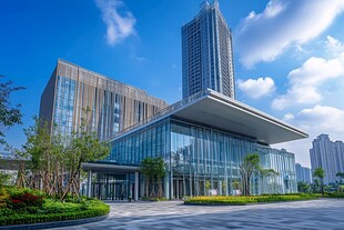 现代都市商务办公大楼景观