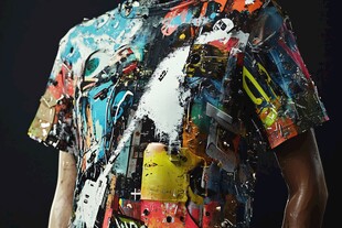 多彩涂鸦风个性短袖T恤