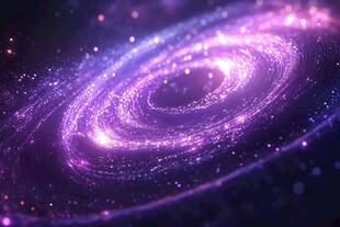梦幻紫色星系旋涡景象