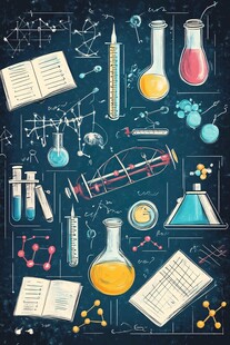 科学实验元素插画