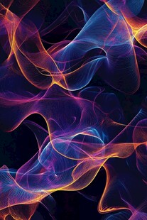 梦幻炫彩流动线条背景图