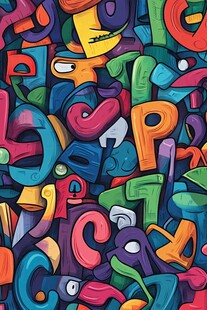 缤纷多彩卡通字母大集合