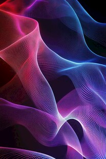 炫彩流动线条抽象背景图