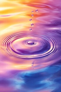 梦幻水滴涟漪图