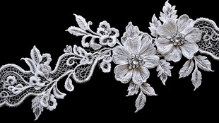 精美白色刺绣蕾丝花边