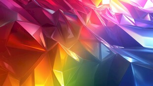 炫彩多边形几何抽象背景