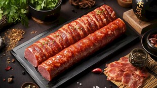 美味香肠摆拍 诱人佳肴