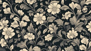 复古花卉图案纹理背景