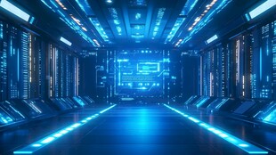 未来科技感的炫酷数字空间