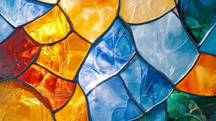 彩色玻璃马赛克绚丽纹理